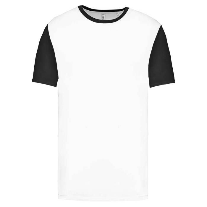 ADULTS` BICOLOUR SHORT-SLEEVED T-SHIRT - White/Black, #FFFFFF/#000000<br><small>UT-pa4023wh/bl-s</small>