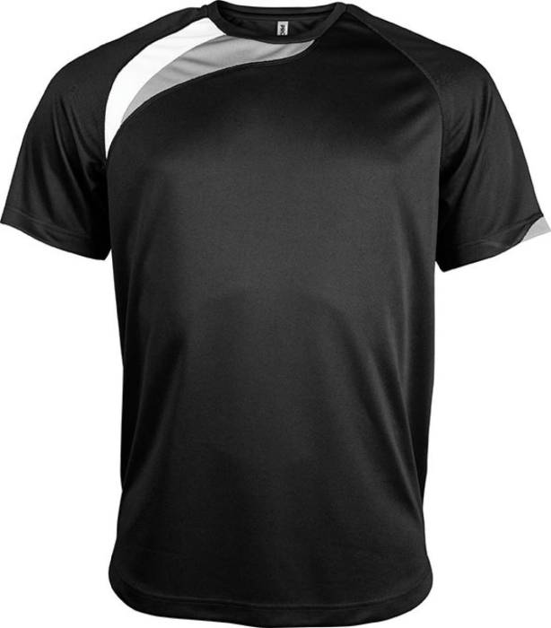 ADULTS SHORT-SLEEVED JERSEY - Black/White/Storm Grey, #000000/#FFFFFF/#736F71<br><small>UT-pa436bl/wh/stg-l</small>