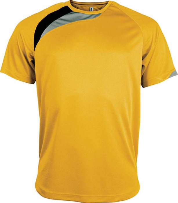 ADULTS SHORT-SLEEVED JERSEY - Sporty Yellow/Black/Storm Grey, #FFCF1C/#000000/#736F71<br><small>UT-pa436sye/bl/sg-2xl</small>