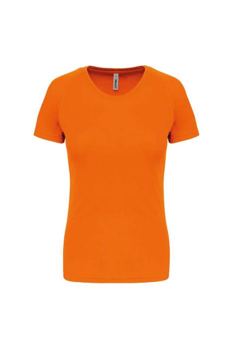 LADIES` SHORT-SLEEVED SPORTS T-SHIRT - Fluorescent Orange, #FF680A<br><small>UT-pa439for-2xl</small>