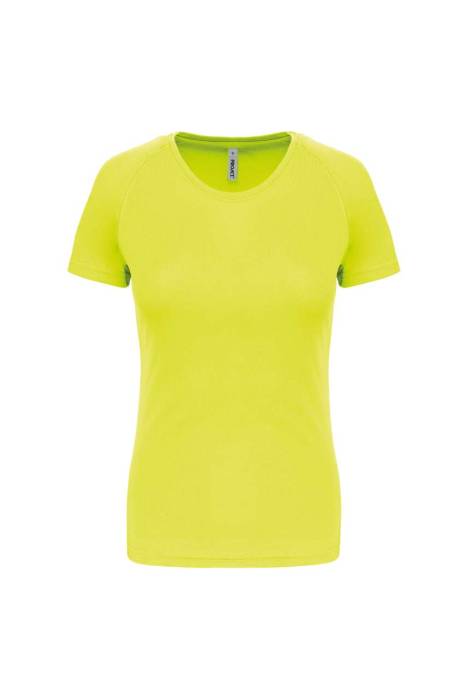 LADIES` SHORT-SLEEVED SPORTS T-SHIRT - Fluorescent Yellow, #D1FF2E<br><small>UT-pa439fy-l</small>