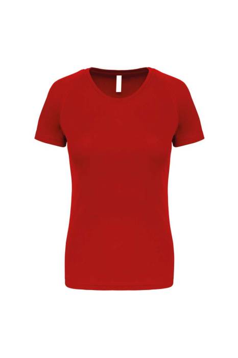 LADIES` SHORT-SLEEVED SPORTS T-SHIRT - Red, #DA0043<br><small>UT-pa439re-l</small>