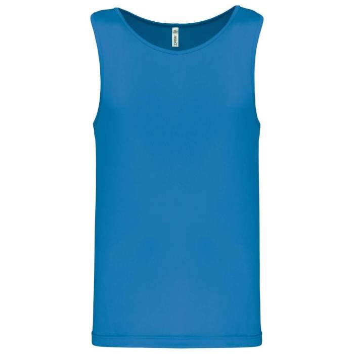 MEN’S SPORTS VEST - Aqua Blue, #0076A8<br><small>UT-pa441aq-3xl</small>