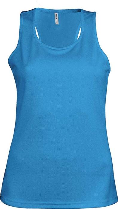 LADIES` SPORTS VEST - Aqua Blue, #0076A8<br><small>UT-pa442aq-l</small>