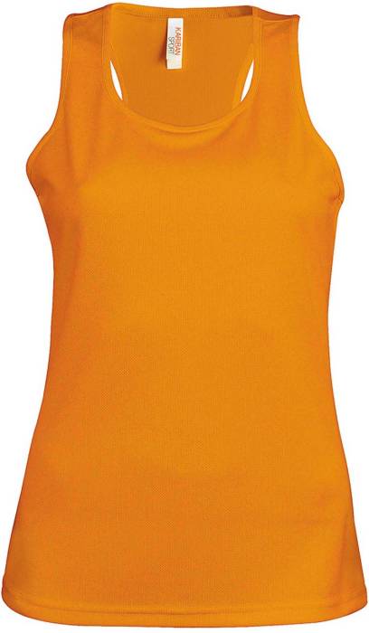 LADIES` SPORTS VEST - Orange, #FF6308<br><small>UT-pa442or-l</small>