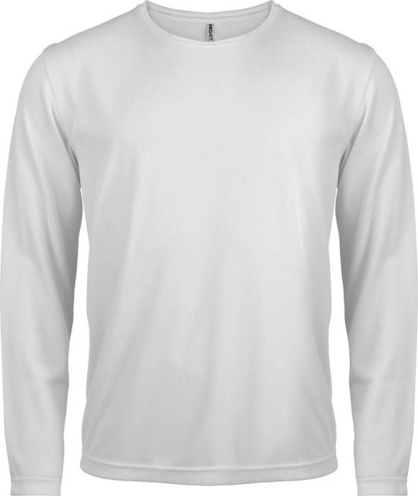 MEN`S LONG-SLEEVED SPORTS T-SHIRT - White, #FFFFFF<br><small>UT-pa443wh-xl</small>