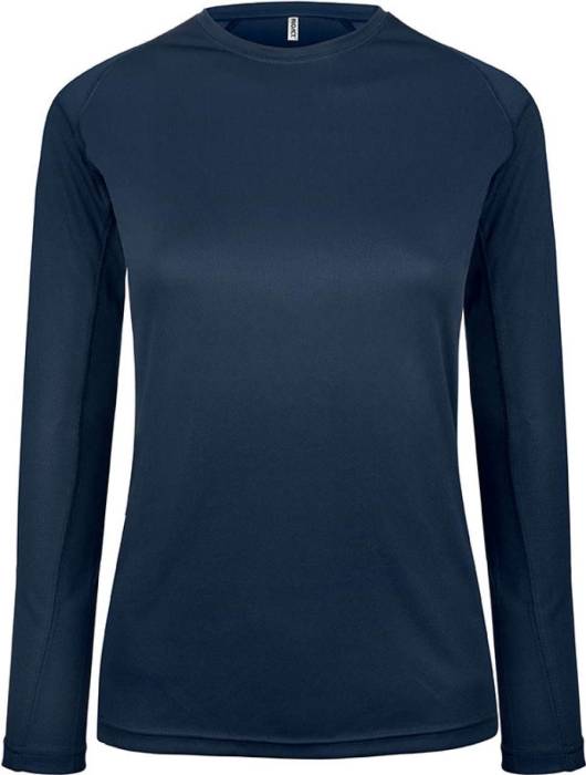 LADIES` LONG-SLEEVED SPORTS T-SHIRT - Sporty Navy, #00246C<br><small>UT-pa444snv-l</small>