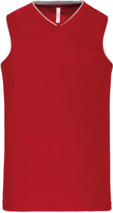KIDS` BASKETBALL JERSEY - Sporty Red, #EB0024<br><small>UT-pa461sre-10/12</small>