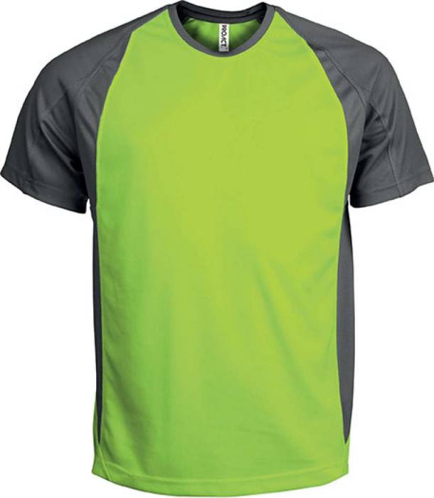 UNISEX TWO-TONE SHORT-SLEEVED T-SHIRT - Lime/Dark Grey, #A0D868/#14202A<br><small>UT-pa467li/dg-s</small>