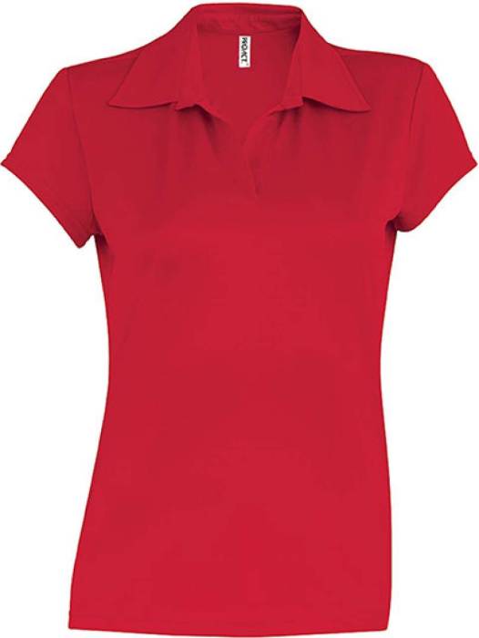 LADIES` SHORT-SLEEVED POLO SHIRT - Red, #DA0043<br><small>UT-pa483re-l</small>