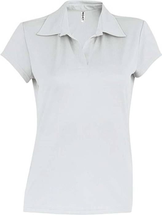 LADIES` SHORT-SLEEVED POLO SHIRT - White, #FFFFFF<br><small>UT-pa483wh-l</small>