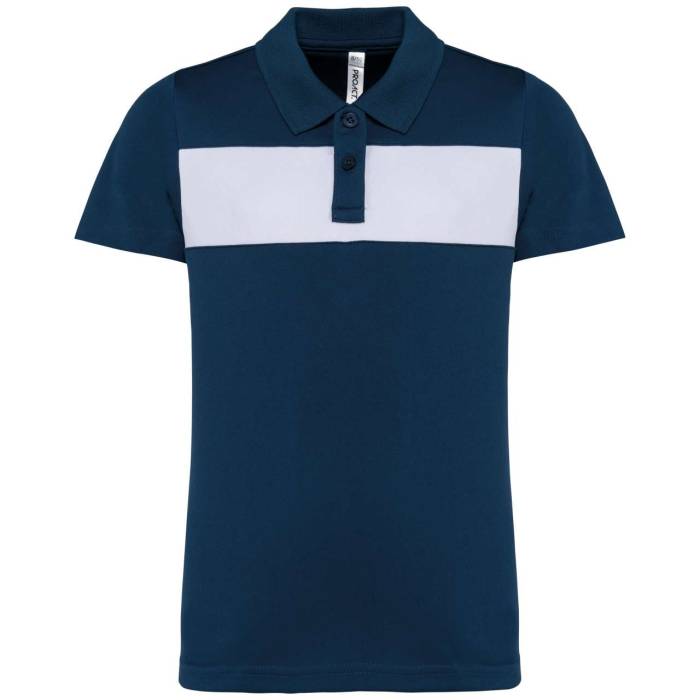 KIDS` SHORT SLEEVE POLO SHIRT - Sporty Navy/White, #253746/#FFFFFF<br><small>UT-pa494snv/wh-10/12</small>