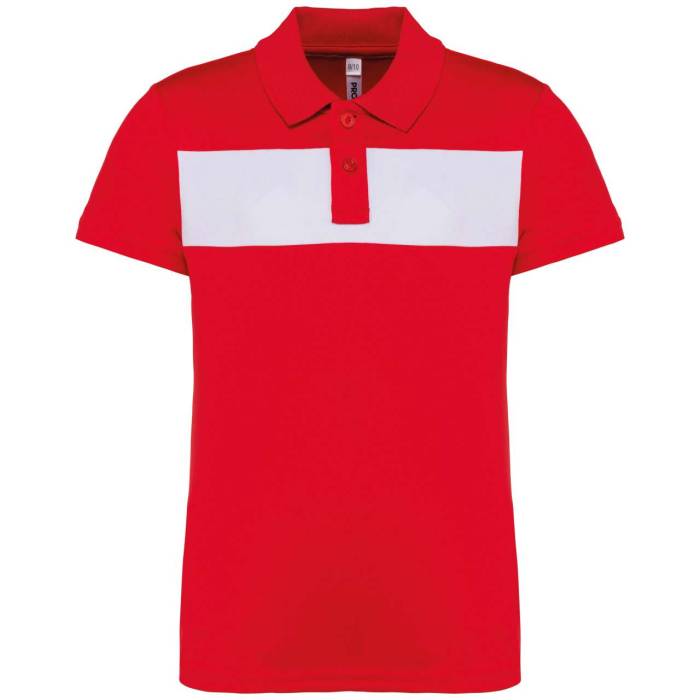 KIDS` SHORT SLEEVE POLO SHIRT - Sporty Red/White, #EB0024/#FFFFFF<br><small>UT-pa494sre/wh-12/14</small>