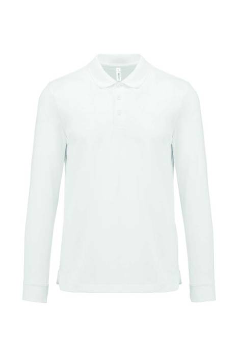 ADULT COOL PLUS® LONG-SLEEVED POLO SHIRT - White, #FFFFFF<br><small>UT-pa495wh-2xl</small>