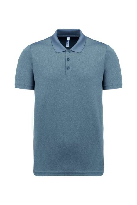 ADULT SHORT-SLEEVED MARL POLO SHIRT - Fine Grey Heather, #8E8E8F<br><small>UT-pa496fgh-m</small>