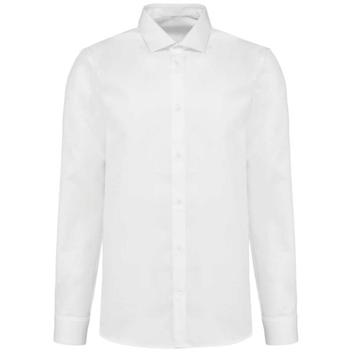 MEN`S LONG-SLEEVED TWILL SHIRT - White, #ECECFC<br><small>UT-pk506wh-2xl</small>