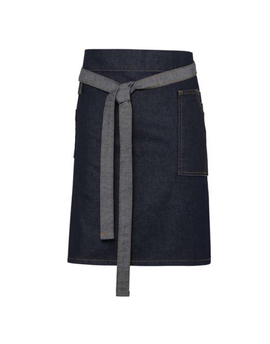 'DIVISION' WAXED LOOK DENIM WAIST APRON