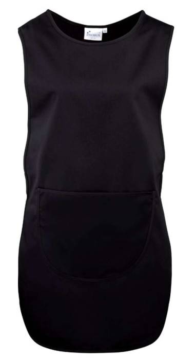 WOMEN`S LONG LENGTH POCKET TABARD - Black, #000000<br><small>UT-pr172bl-l</small>