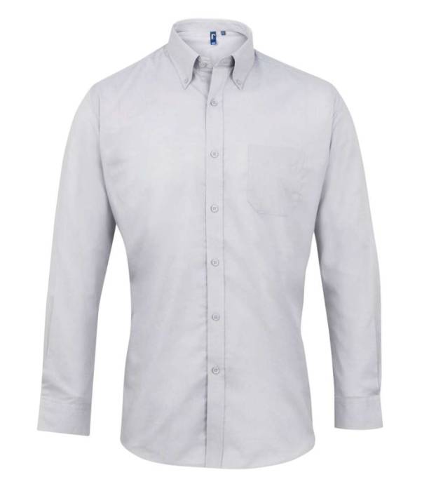 MEN’S LONG SLEEVE SIGNATURE OXFORD SHIRT - Silver, #CBCCCE<br><small>UT-pr234si-l/xl</small>
