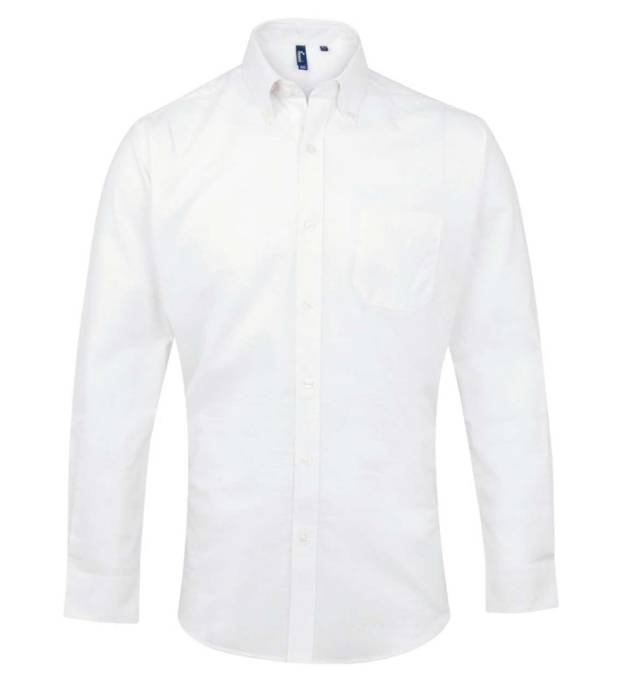 MEN’S LONG SLEEVE SIGNATURE OXFORD SHIRT - White, #FFFFFF<br><small>UT-pr234wh-m</small>