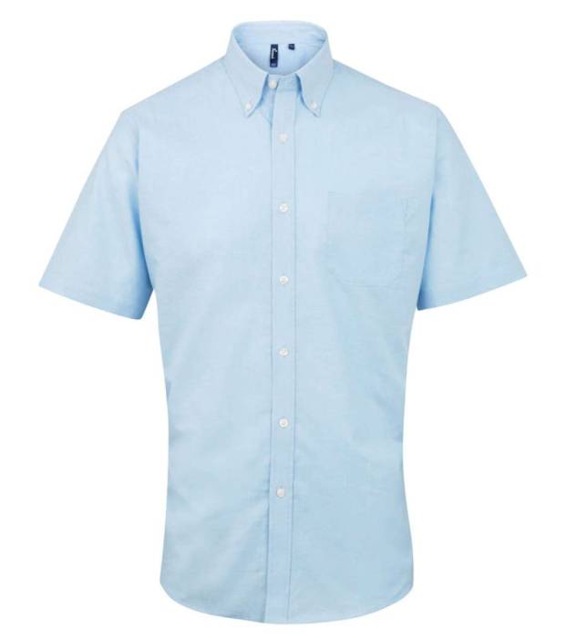 MEN’S SHORT SLEEVE SIGNATURE OXFORD SHIRT - Light Blue, #CCF0FF<br><small>UT-pr236lb-2xl</small>