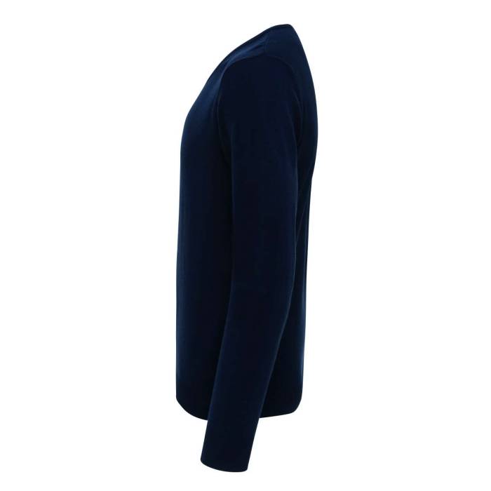 `ESSENTIAL` ACRYLIC MEN`S V-NECK SWEATER - Navy, #0A1F52<br><small>UT-pr400nv-s</small>