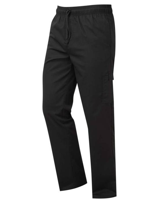 `ESSENTIAL` CHEF`S CARGO POCKET TROUSERS - Black, #000000<br><small>UT-pr555bl-4xl</small>