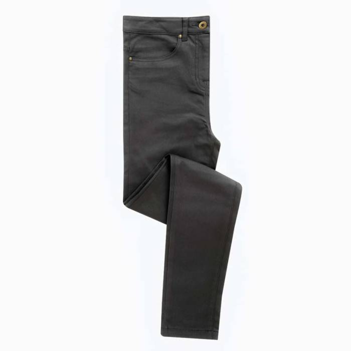 LADIES` PERFORMANCE CHINO JEANS - Charcoal, #5A5E5D<br><small>UT-pr570ch-2xl</small>