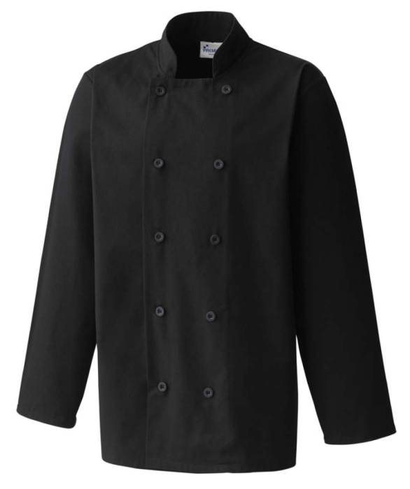 LONG SLEEVE CHEF’S JACKET - Black, #000000<br><small>UT-pr657bl-s</small>
