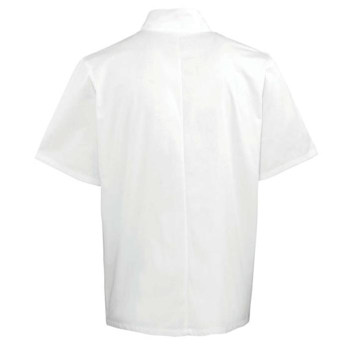 CHEF`S SHORT SLEEVE STUD JACKET - White, #FFFFFF<br><small>UT-pr664wh-s</small>