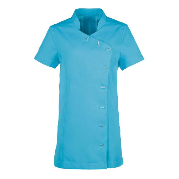 ‘ORCHID’ BEAUTY AND SPA TUNIC - Turquoise, #00B3DE<br><small>UT-pr682tu-2xl</small>
