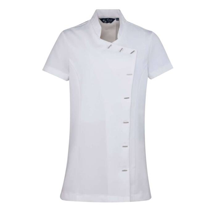‘ORCHID’ BEAUTY AND SPA TUNIC - White, #FFFFFF<br><small>UT-pr682wh-l</small>