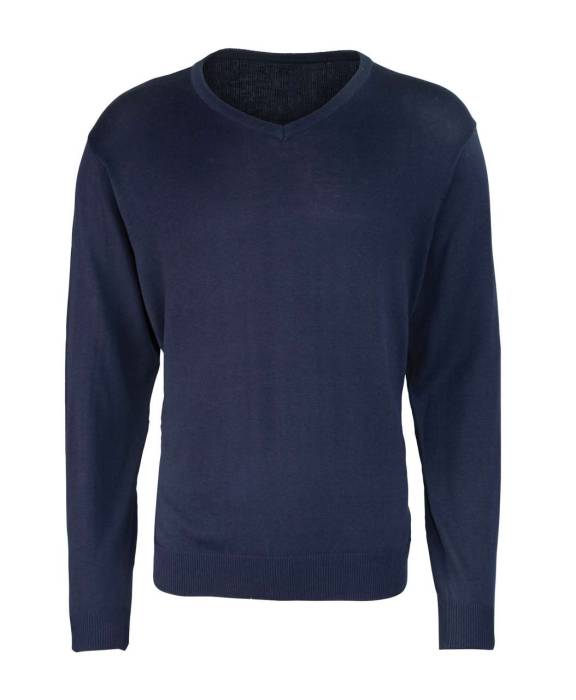 MEN`S KNITTED V-NECK SWEATER - Navy, #0A1F52<br><small>UT-pr694nv-2xl</small>