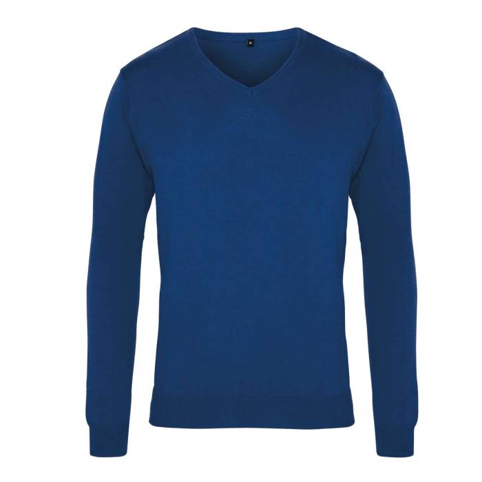 MEN`S KNITTED V-NECK SWEATER - Royal, #0055A4<br><small>UT-pr694ro-2xl</small>