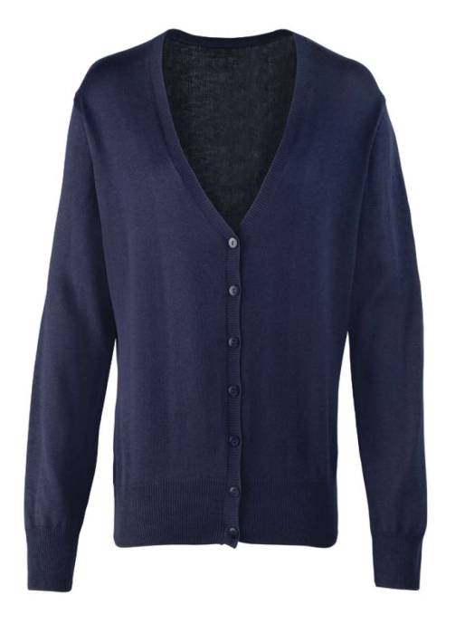 WOMEN`S BUTTON-THROUGH KNITTED CARDIGAN - Navy, #0A1F52<br><small>UT-pr697nv-2xl</small>
