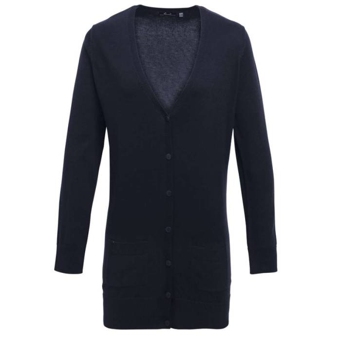 WOMEN`S LONG LENGTH KNITTED CARDIGAN - Navy, #0A1F52<br><small>UT-pr698nv-l</small>
