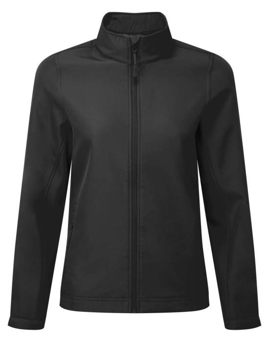 WOMEN’S WINDCHECKER® PRINTABLE & RECYCLED SOFTSHELL JACKET - Black, #000000...<br><small>UT-pr812bl-s</small>