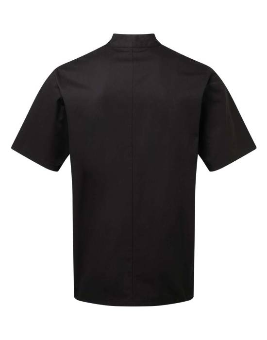 `ESSENTIAL` SHORT SLEEVE CHEF`S JACKET - Black, #000000<br><small>UT-pr900bl-s</small>