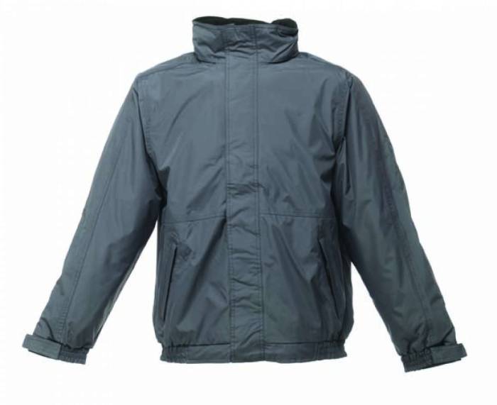 DOVER FLEECE LINED BOMBER JACKET - Seal Grey/Black, #425159/#000000<br><small>UT-re297sg-4xl</small>