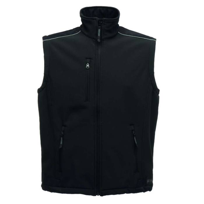 SANDSTORM - SOFTSHELL RIPSTOP BODYWARMER - Black/Black, #000000/#000000<br><small>UT-re813bl/bl-3xl</small>