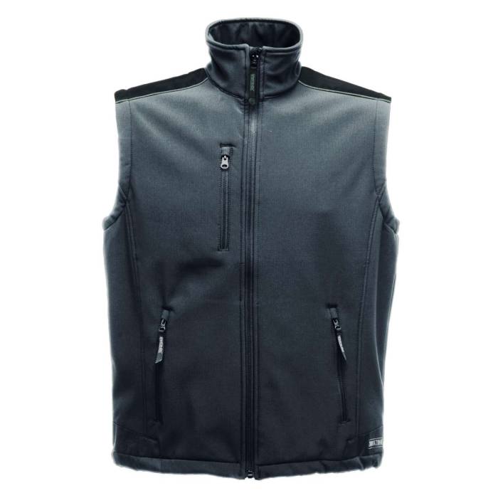 SANDSTORM - SOFTSHELL RIPSTOP BODYWARMER - Seal Grey/Black, #425159/#000000<br><small>UT-re813sg/bl-l</small>