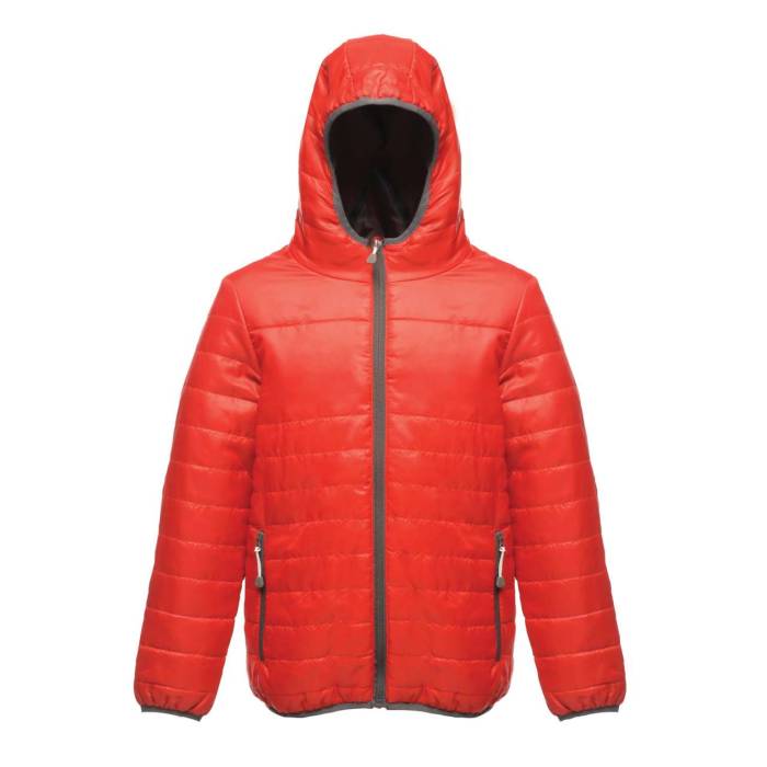 KIDS` STORMFORCE - THERMAL HOODED JACKET - Classic Red, #C31623<br><small>UT-retra454cre-11/12</small>