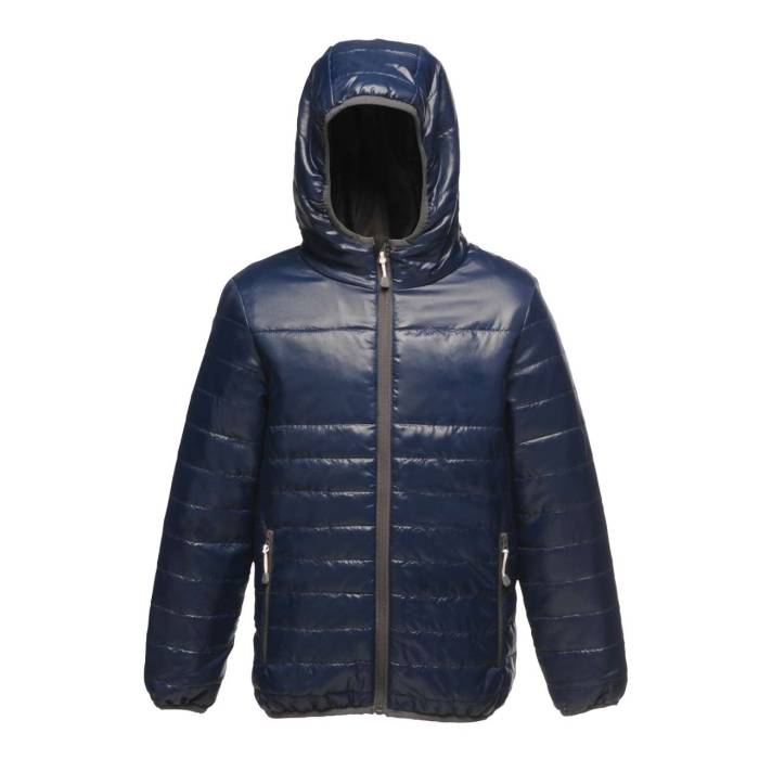 KIDS` STORMFORCE - THERMAL HOODED JACKET - Navy, #131B38<br><small>UT-retra454nv-9/10</small>