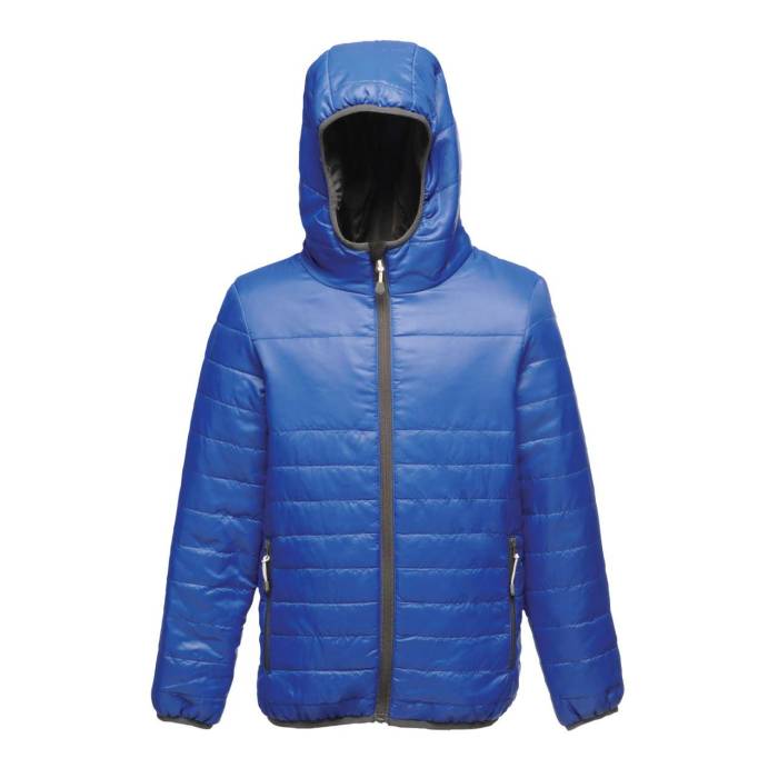 KIDS` STORMFORCE - THERMAL HOODED JACKET - Royal Blue, #0864AF<br><small>UT-retra454ro-11/12</small>