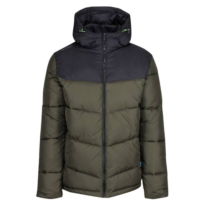 TACTICAL REGIME INSULATED JACKET - Dark Khaki/Black, #4B4C46/#000000<br><small>UT-retra482dk/bl-2xl</small>