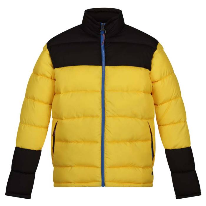 VINTAGE PUFFER JACKET - Solar/Black, #f4bf3a/#2b2929<br><small>UT-retra536so/bl-xl</small>