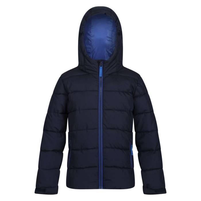 JUNIOR SCHOLAR THERMAL HOODED JACKET - Navy/New royal, #131B38/#124999<br><small>UT-retra542nv/nro-11/12</small>