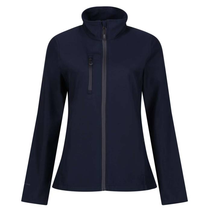 WOMEN`S HONESTLY MADE RECYCLED PRINTABLE SOFTSHELL JACKET - Navy, #131B38<br><small>UT-retra616nv-2xl</small>