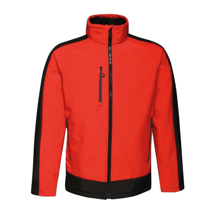 CONTRAST PRINTABLE 3 LAYER SOFTSHELL - Classic Red/Black, #C31623/#000000<br><small>UT-retra618cre/bl-2xl</small>