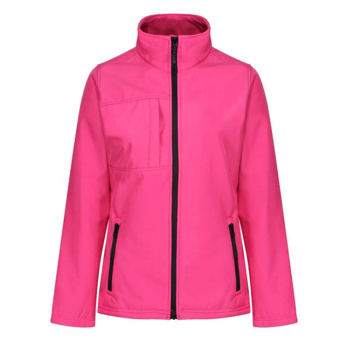 WOMEN`S OCTAGON II PRINTABLE 3 LAYER MEMBRANE SOFTSHELL - Hot Pink/Black, #D2386C/#000000<br><small>UT-retra689hpi/bl-s</small>